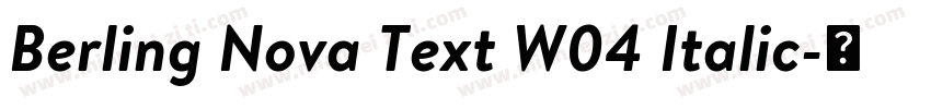 Berling Nova Text W04 Italic字体转换